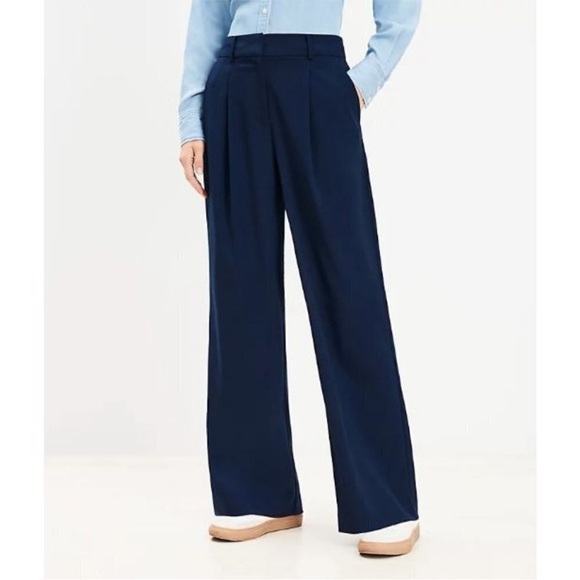 LOFT Pants - Loft high rise Wide-Leg Trousers